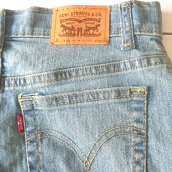 LEVI'S 501 Mini Mom Uniquely Designed Blue Jeans Girl's Size 10R (W25"× L26") - Picture 4 of 9